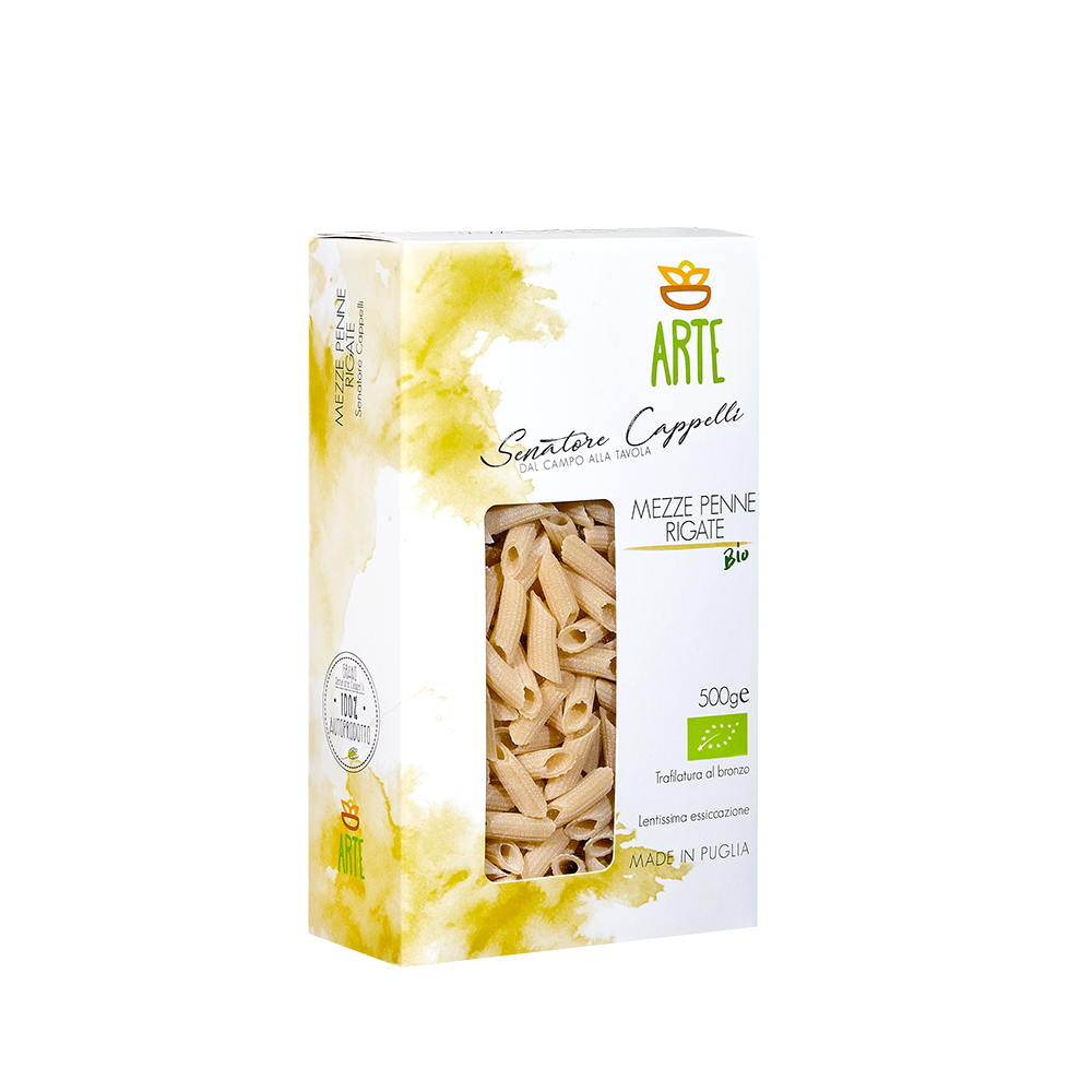 Mezze penne rigate - Pasta Senatore Cappelli - Arte Agricola