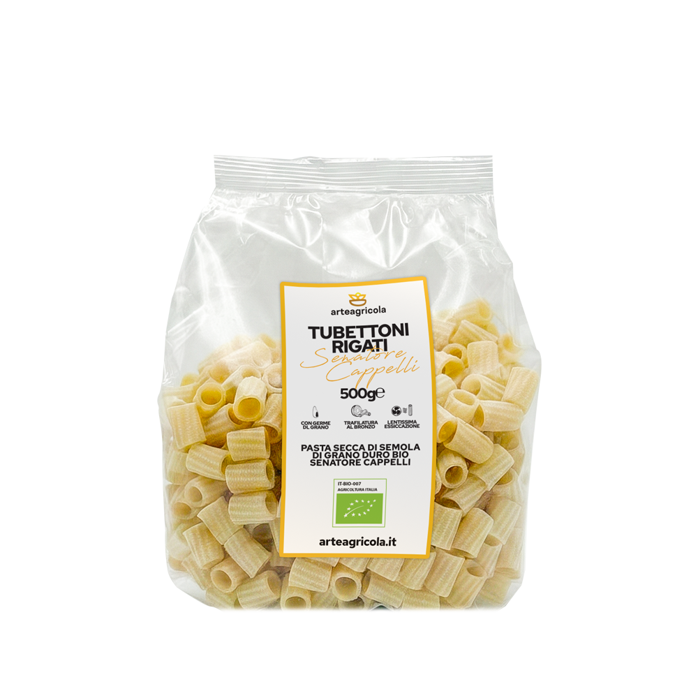 Tubettoni Rigati Senatore Cappelli - Arteagricola pasta bio artigianale