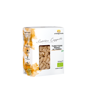 Tubettoni Rigati al farro Senatore Cappelli - Arteagricola pasta bio artigianale