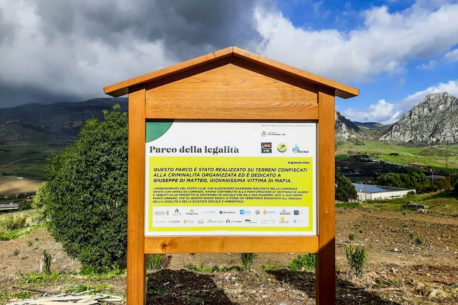 Arteagricola con i #GreenHeroes, inaugurato il parco della legalit&agrave; a San Giuseppe Jato.