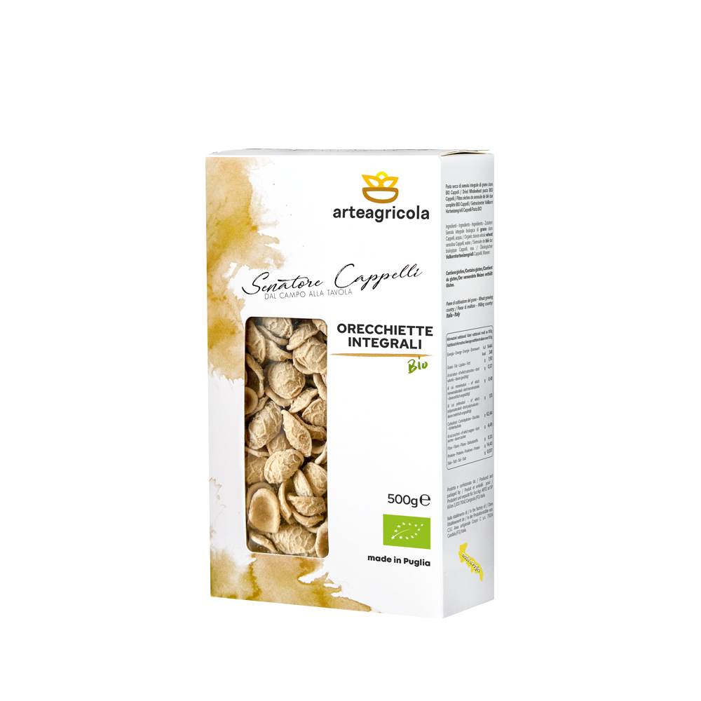Orecchiette integrale cappelli 2 Orecchiette integrali Senatore Cappelli - Arteagricola pasta bio artigianale