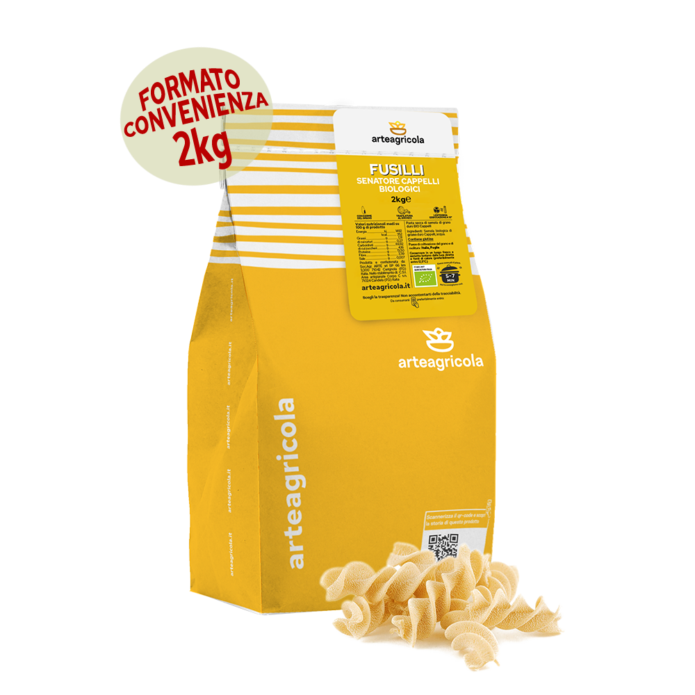 Fusilli Senatore Cappelli formato 2kg - Arteagricola pasta bio artigianale