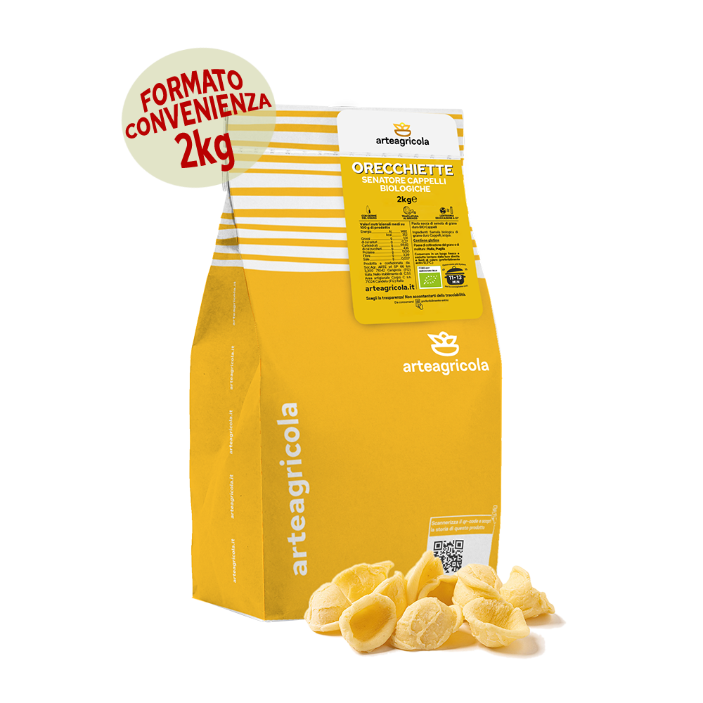 Orecchiette Senatore Cappelli formato 2kg - Arteagricola pasta bio artigianale