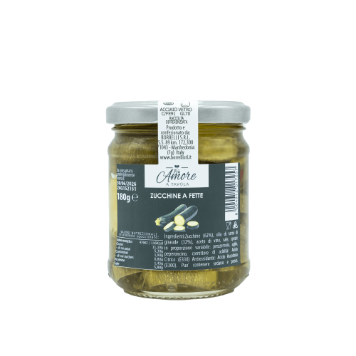 Zucchine a fette in olio etichetta - Arteagricola