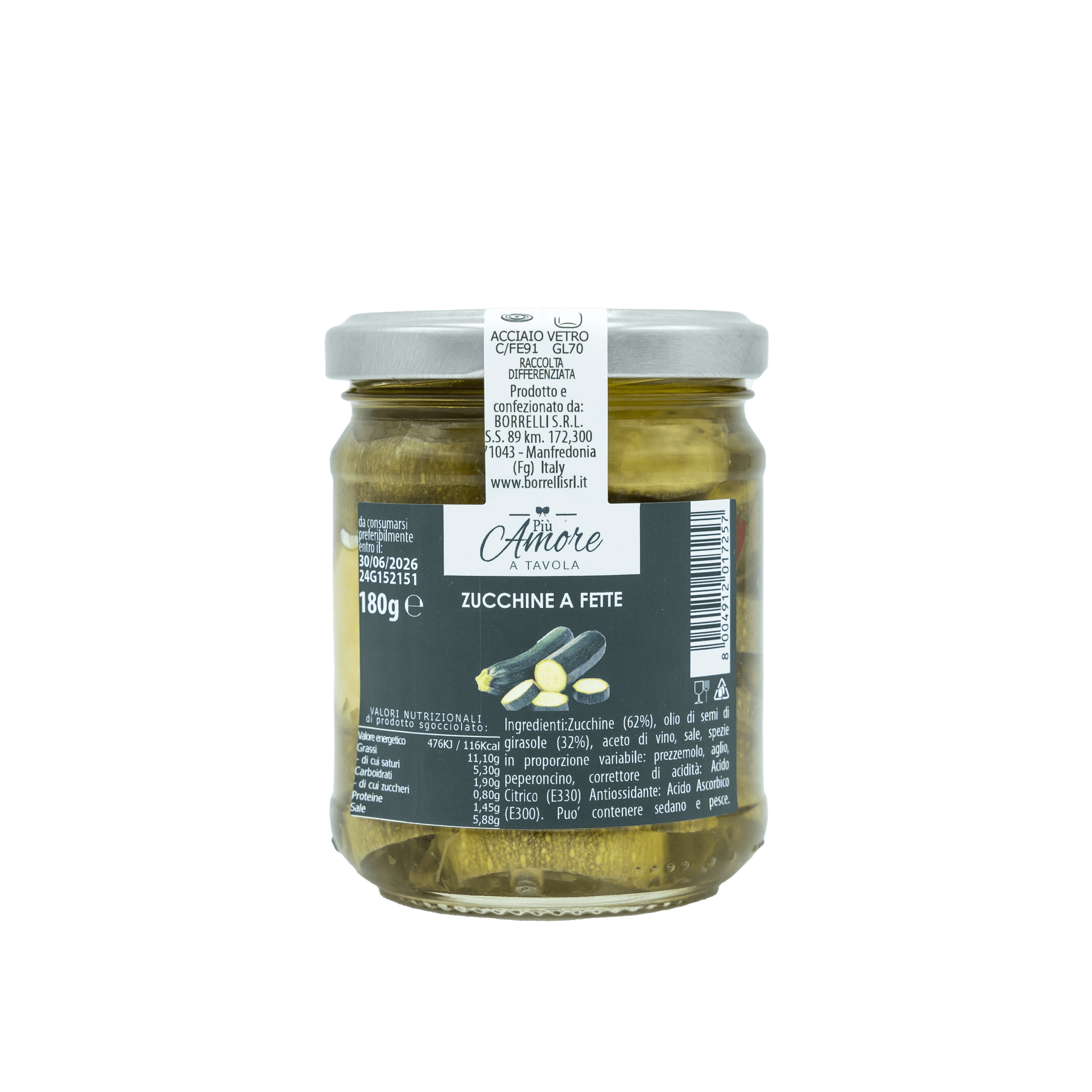 Zucchine ET Zucchine a fette in olio etichetta - Arteagricola