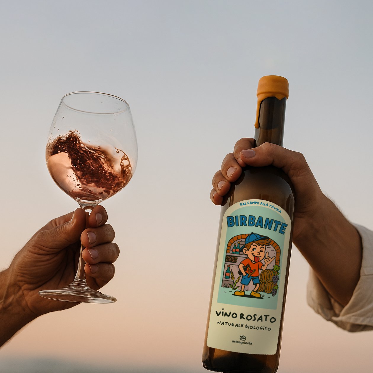Birbante vino rosato biologico - Arteagricola