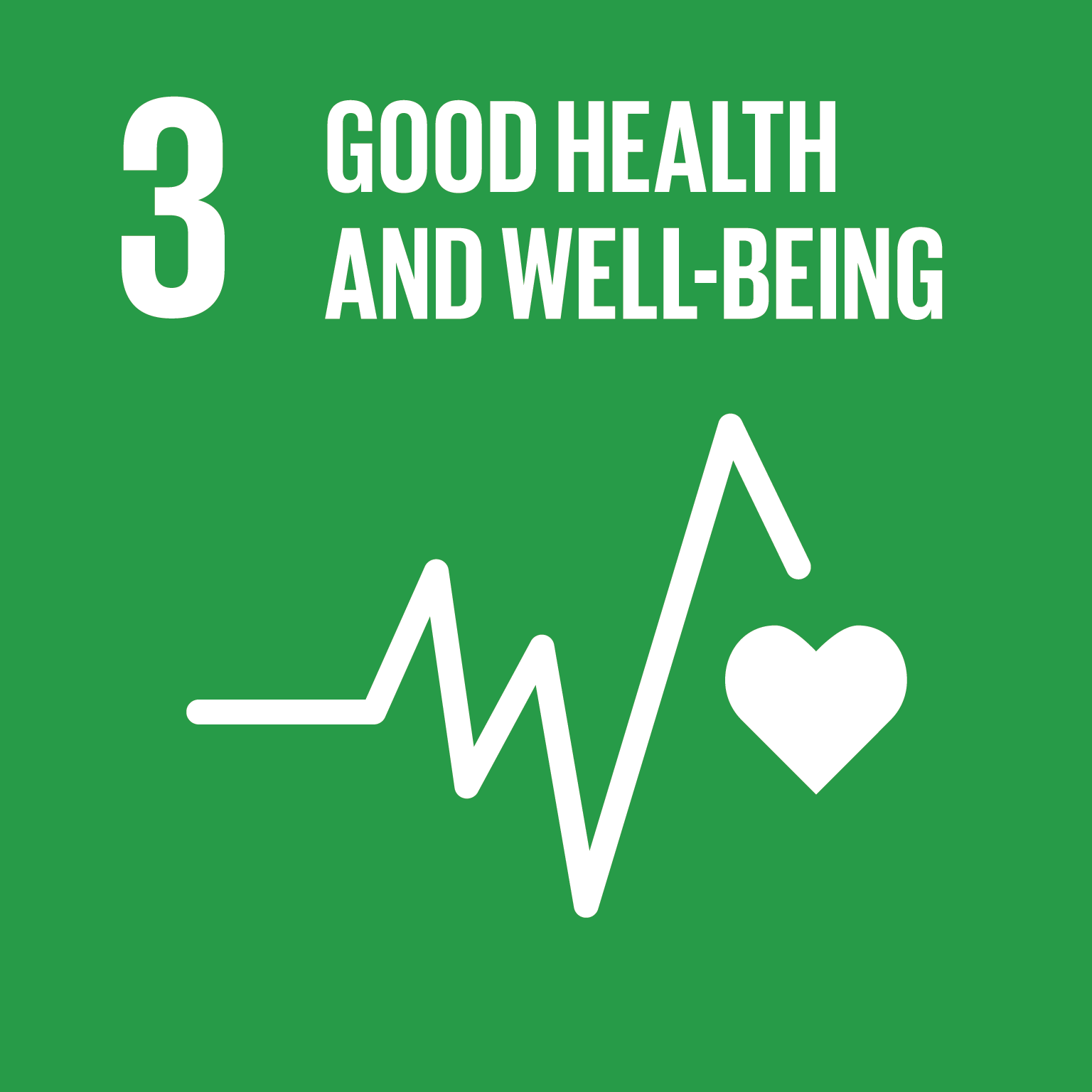 SDG 3 — Salute e benessere Icona ufficiale SDG 3 Agenda 2030 ONU - arteagricola